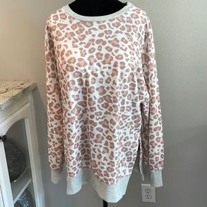 Leopard print sweatshirt (crew neck)